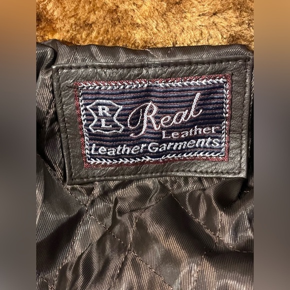 NEW- Aviator Bomber Jacket, Lt. P. Mitchell Real Leather w/ Removable Fur Collar - Picture 10 of 11